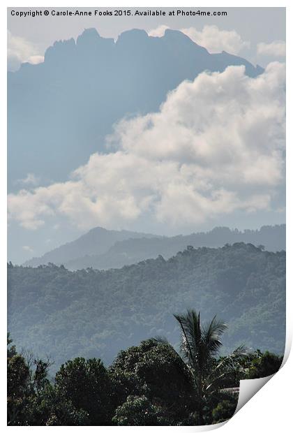  Mount Kinabalu with Cloud Print by Carole-Anne Fooks