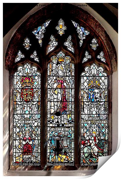  Stained Glass in Saint David's Cathedral, Pembrok Print by Carole-Anne Fooks