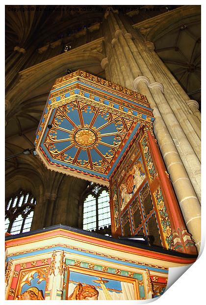   The Pulpit, Canterbury Cathedral Print by Carole-Anne Fooks