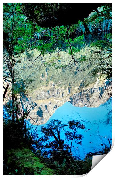  Mirror Lakes #3, New Zealand Print by Carole-Anne Fooks