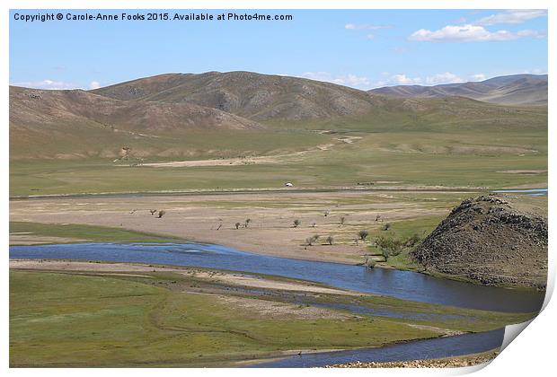   The River Kherlen, Mongolia Print by Carole-Anne Fooks
