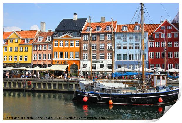 Nyhavn Copenhagen Denmark Print by Carole-Anne Fooks