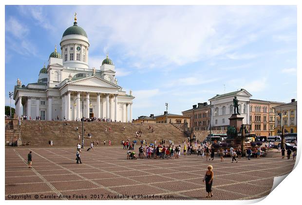 Helsinki Cathedral & Senate Square, Finland Print by Carole-Anne Fooks
