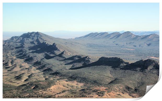 Wilpena Pound, Southern Flinders Ranges Print by Carole-Anne Fooks