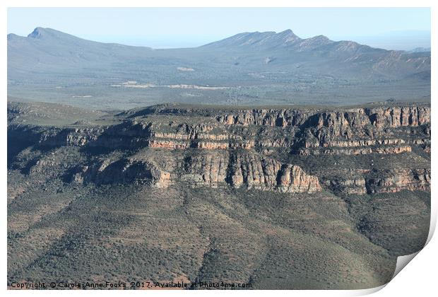 Wilpena Pound, Southern Flinders Ranges Print by Carole-Anne Fooks