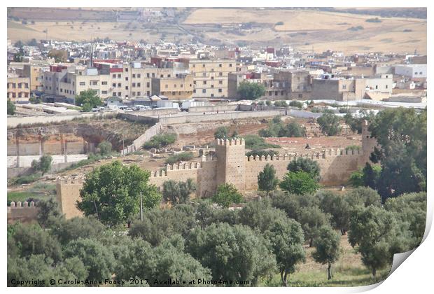 Medina of Fes Print by Carole-Anne Fooks