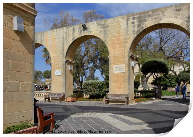 Upper Barrakka Gardens, Valletta, Malta.  Print by Carole-Anne Fooks