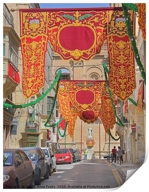 Floriana, Valletta, Malta Print by Carole-Anne Fooks