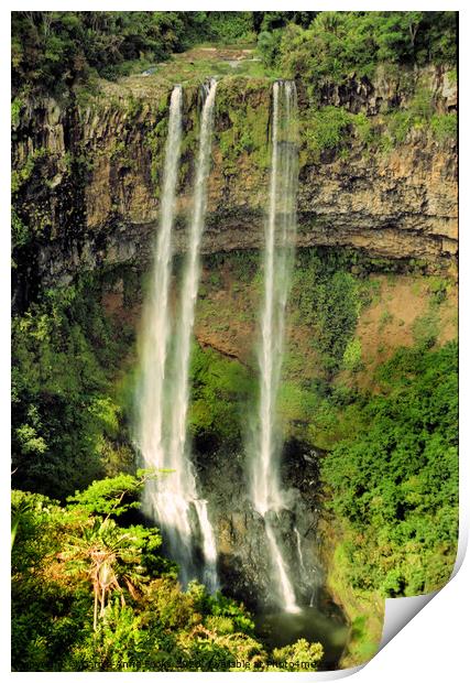 Chamarel Waterfall, Mauritius Print by Carole-Anne Fooks