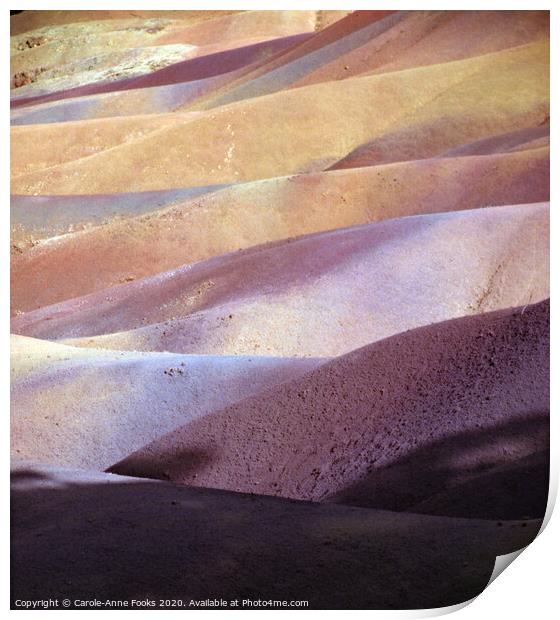 Chamarel Seven Coloured Earths, Mauritius Print by Carole-Anne Fooks