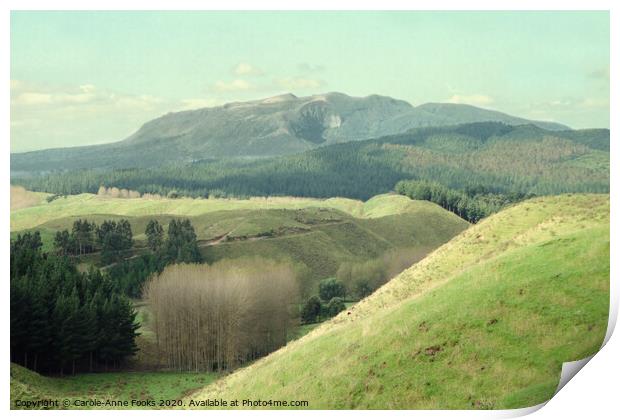 Mt, Tarawera New Zealand Print by Carole-Anne Fooks