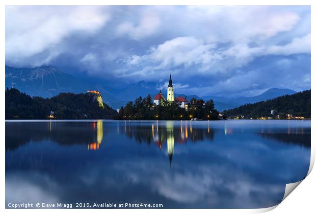 Lake Bled Print by Dave Wragg