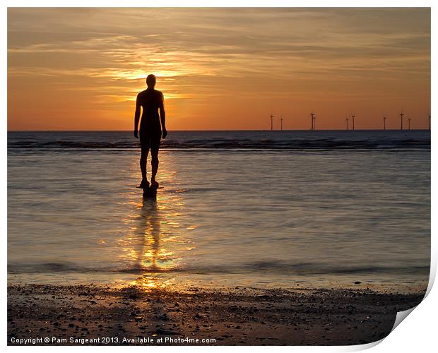 Another Place, Crosby Beach Print by Pam Sargeant