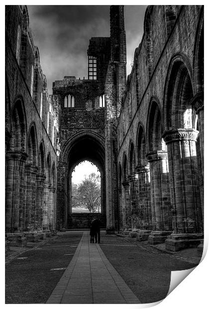 Kirkstall Abbey 1 Print by Andrew Holland