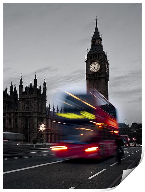 London Bus Print by Andrew Holland
