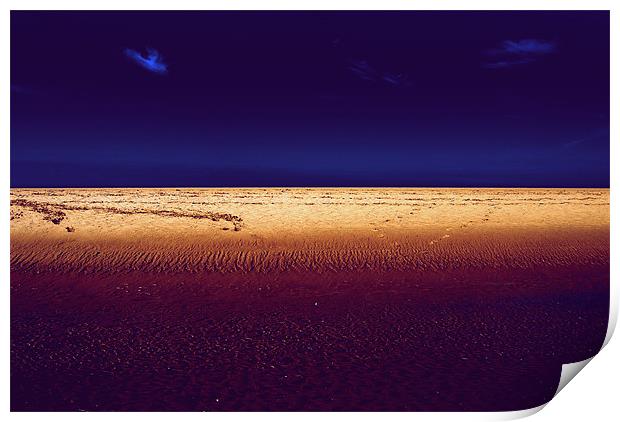 the sky, the sand and the sea Print by Marc Melander