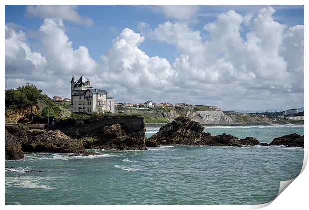 Biarritz in May Print by Michelle PREVOT