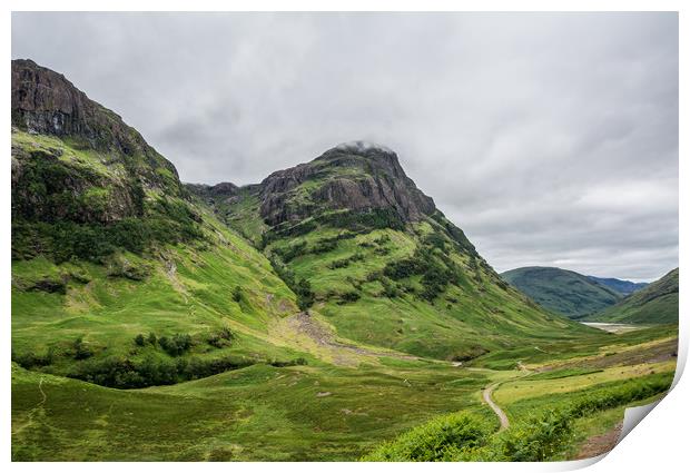 Glencoe Landscape Highland Scotland Print by Michelle PREVOT