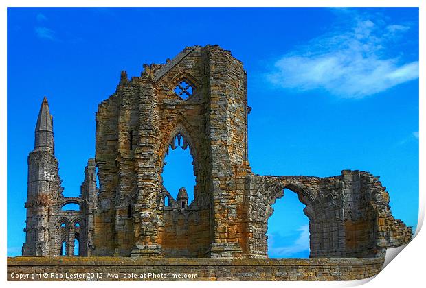 Whitby Abbey Print by Rob Lester