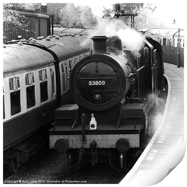 53809 steams into Pickering Print by Rob Lester