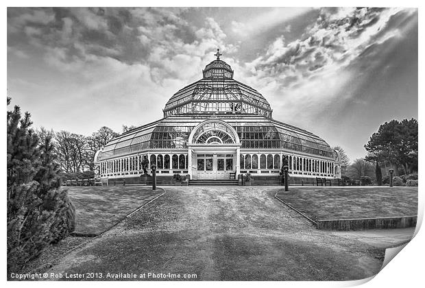 Palm house, Sefton Park Print by Rob Lester