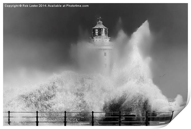 Water explosion Print by Rob Lester