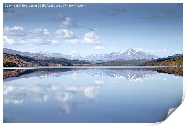  Loch Garry ,  Loch Garraidh, Scotland Print by Rob Lester