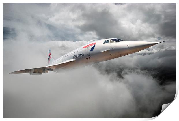  The Mighty  Concorde Soars Print by Rob Lester