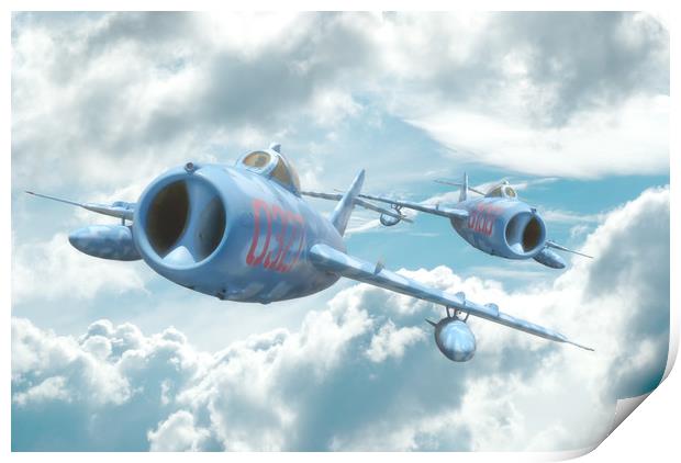 MIG 17s " On your Tail"  Print by Rob Lester