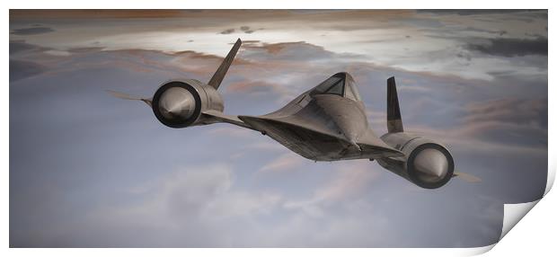 A blackbird Soars. SR71 Print by Rob Lester