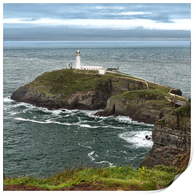 South  Stack Lighthouse Print by Rob Lester