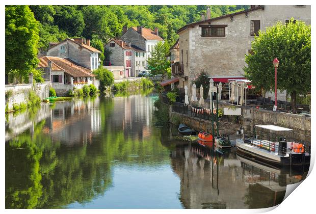 The lazy river Dronne at Brantome Print by Rob Lester