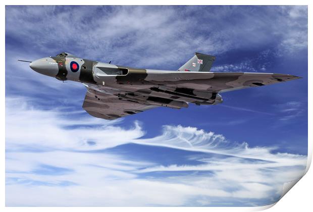 Avro Vulcan  rules the sky Print by Rob Lester