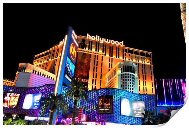 Planet Hollywood Hotel Las Vegas America Print by Andy Evans Photos