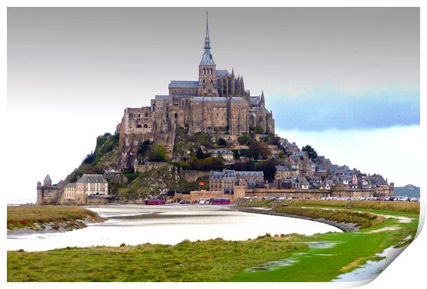 Mont Saint Michel Normandy France Print by Andy Evans Photos