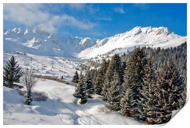 Courchevel 1850 Three Valleys Ski Resort French Alps France Print by Andy Evans Photos