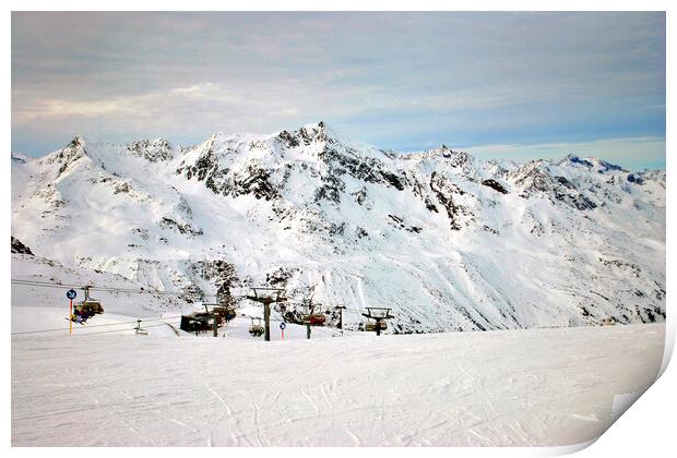 Obergurgl Hochgurgl Tyrol Austrian Alps Austria Print by Andy Evans Photos