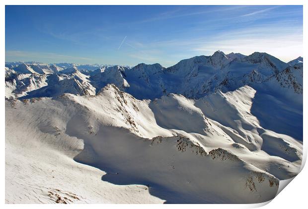 Hochgurgl Obergurgl Tyrol Austrian Alps Austria Print by Andy Evans Photos