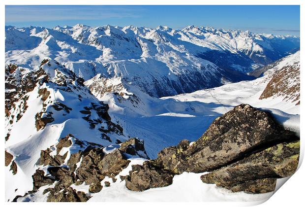 Hochgurgl Obergurgl Tyrol Austrian Alps Austria Print by Andy Evans Photos