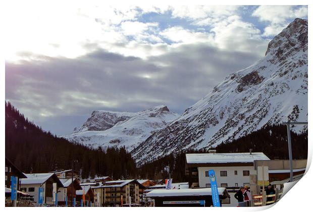 Lech am Arlberg Austrian Alps Austria Print by Andy Evans Photos