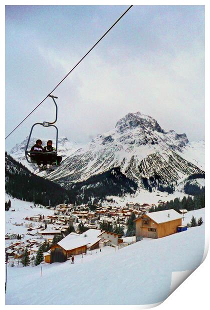 Winter Wonderland in Lech am Arlberg Print by Andy Evans Photos