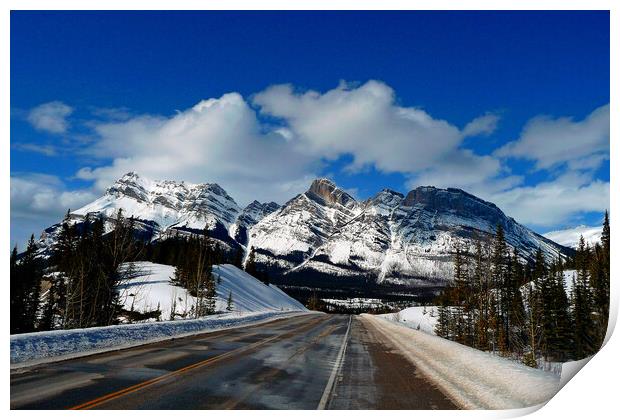 Icefields Parkway Canadian Rockies Canada Print by Andy Evans Photos