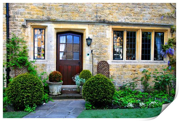 Cotswold Cottage Bourton on the Water UK Print by Andy Evans Photos