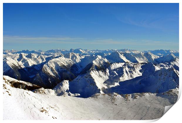 Hochgurgl Obergurgl Tirol Austrian Alps Austria Print by Andy Evans Photos