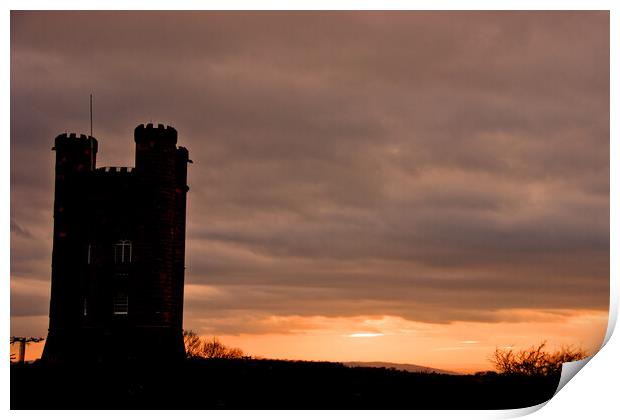 Broadway Tower Sunset Cotswolds Worcestershire Print by Andy Evans Photos