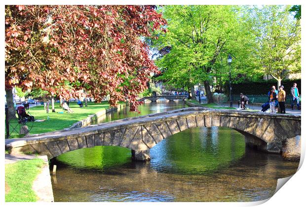 The Scenic Beauty of Bourton on the Water Print by Andy Evans Photos