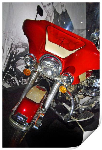 Elvis Presley's Harley Davidson Motorbike Print by Andy Evans Photos