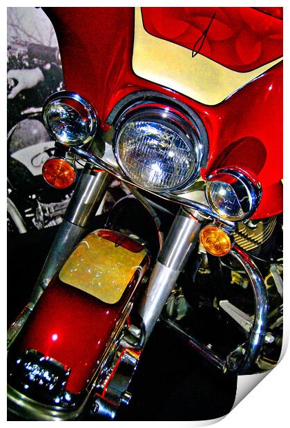 Elvis Presley's Harley Davidson Motorbike Print by Andy Evans Photos