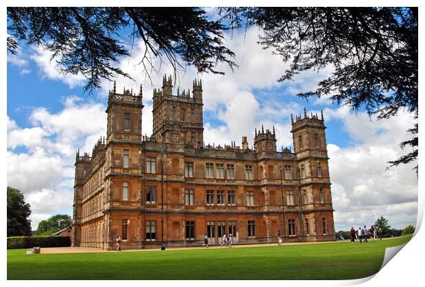 Highclere Castle Downton Abbey England United Kingdom Print by Andy Evans Photos