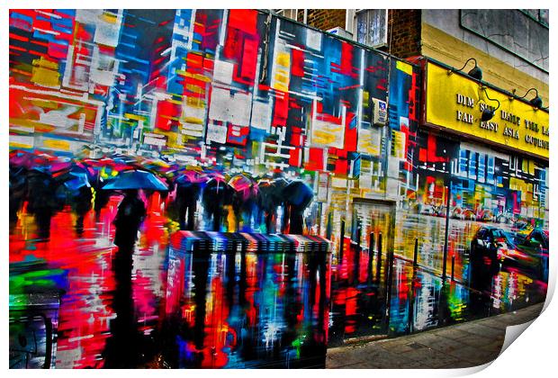 Graffiti Street Art Camden Town London Print by Andy Evans Photos